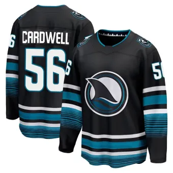 Men's Ethan Cardwell San Jose Sharks Alternate Premier Jersey - Black Breakaway