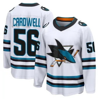 Men's Ethan Cardwell San Jose Sharks Away 2nd Jersey - White Breakaway