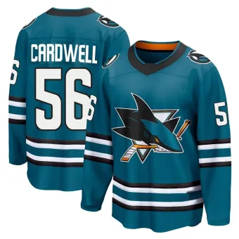 Men's Ethan Cardwell San Jose Sharks Home 2nd Jersey - Teal Breakaway