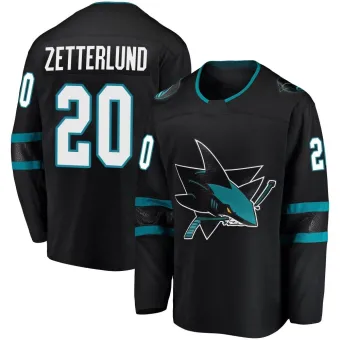 Men's Fabian Zetterlund San Jose Sharks Alternate Jersey - Black Breakaway