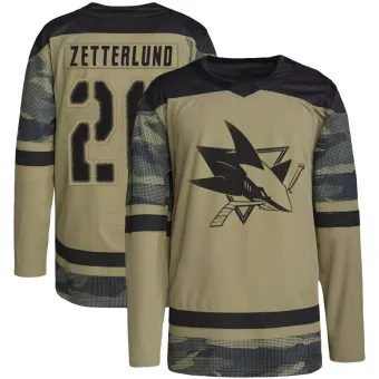 Men's Fabian Zetterlund San Jose Sharks Military Appreciation Practice Jersey - Camo Authentic