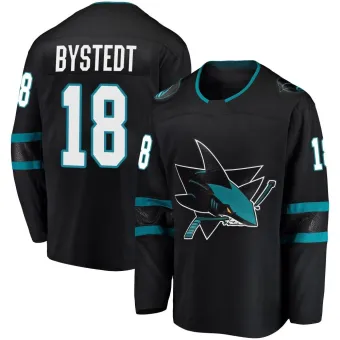 Men's Filip Bystedt San Jose Sharks Alternate Jersey - Black Breakaway