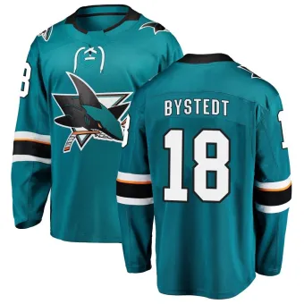 Men's Filip Bystedt San Jose Sharks Home Jersey - Teal Breakaway