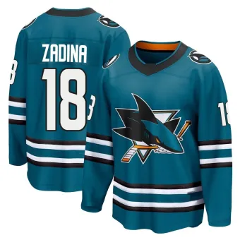 Men's Filip Zadina San Jose Sharks Home 2nd Jersey - Teal Breakaway