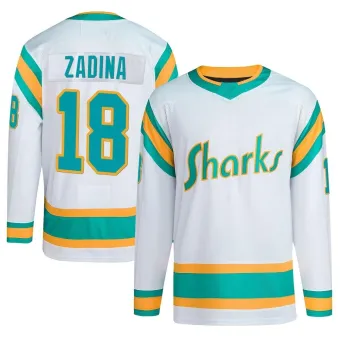 Men's Filip Zadina San Jose Sharks Reverse Retro 2.0 Jersey - White Authentic