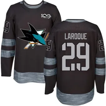 Men's Gannon Laroque San Jose Sharks 1917-2017 100th Anniversary Jersey - Black Authentic