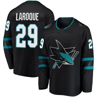 Men's Gannon Laroque San Jose Sharks Alternate Jersey - Black Breakaway