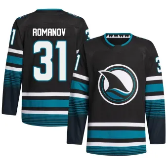 Men's Georgi Romanov San Jose Sharks Alternate Primegreen Jersey - Black Authentic