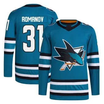 Men's Georgi Romanov San Jose Sharks Home Primegreen Jersey - Teal Authentic