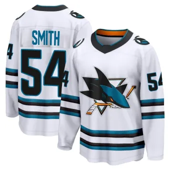 Men's Givani Smith San Jose Sharks Away 2nd Jersey - White Breakaway