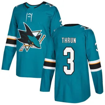 Men's Henry Thrun San Jose Sharks Home Jersey - Teal Authentic