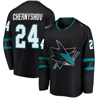 Men's Igor Chernyshov San Jose Sharks Alternate Jersey - Black Breakaway