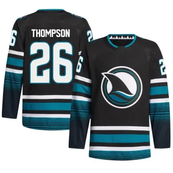 Men's Jack Thompson San Jose Sharks Alternate Primegreen Jersey - Black Authentic