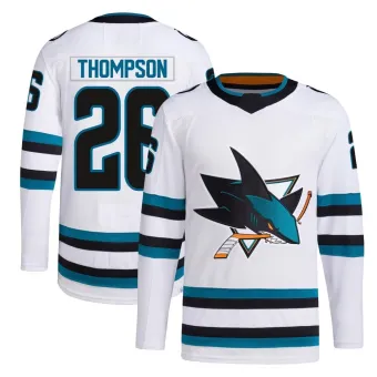 Men's Jack Thompson San Jose Sharks Away Primegreen Jersey - White Authentic