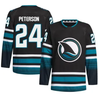 Men's Jacob Peterson San Jose Sharks Alternate Primegreen Jersey - Black Authentic