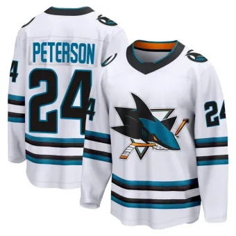 Men's Jacob Peterson San Jose Sharks Away 2nd Jersey - White Breakaway