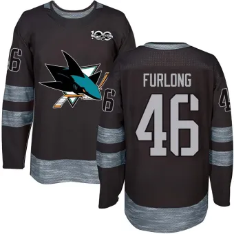 Men's Jake Furlong San Jose Sharks 1917-2017 100th Anniversary Jersey - Black Authentic