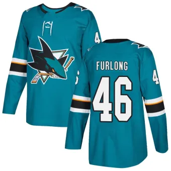 Men's Jake Furlong San Jose Sharks Home Jersey - Teal Authentic