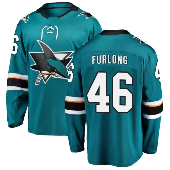 Men's Jake Furlong San Jose Sharks Home Jersey - Teal Breakaway