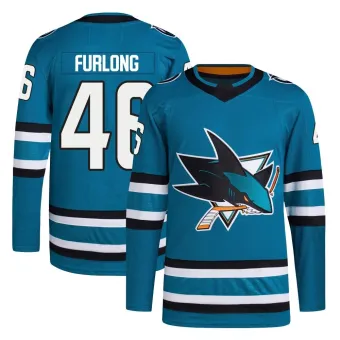 Men's Jake Furlong San Jose Sharks Home Primegreen Jersey - Teal Authentic