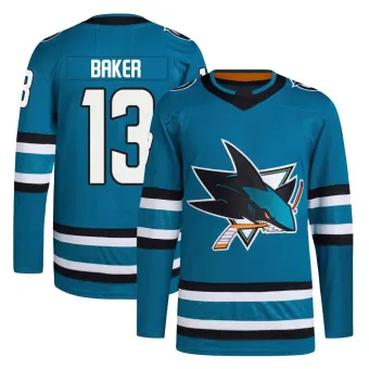 Men's Jamie Baker San Jose Sharks Home Primegreen Jersey - Teal Authentic