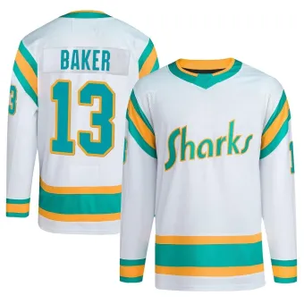 Men's Jamie Baker San Jose Sharks Reverse Retro 2.0 Jersey - White Authentic