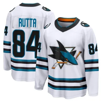 Men's Jan Rutta San Jose Sharks Away 2nd Jersey - White Breakaway