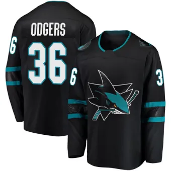 Men's Jeff Odgers San Jose Sharks Alternate Jersey - Black Breakaway