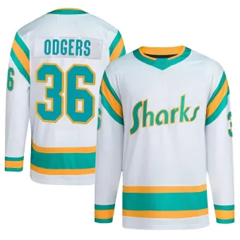 Men's Jeff Odgers San Jose Sharks Reverse Retro 2.0 Jersey - White Authentic