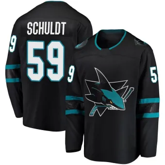 Men's Jimmy Schuldt San Jose Sharks Alternate Jersey - Black Breakaway