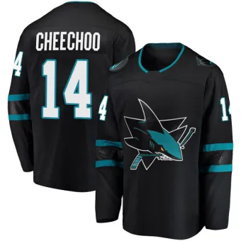 Men's Jonathan Cheechoo San Jose Sharks Alternate Jersey - Black Breakaway