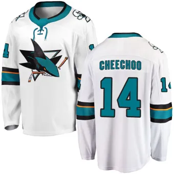 Men's Jonathan Cheechoo San Jose Sharks Away Jersey - White Breakaway