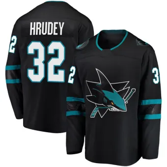 Men's Kelly Hrudey San Jose Sharks Alternate Jersey - Black Breakaway