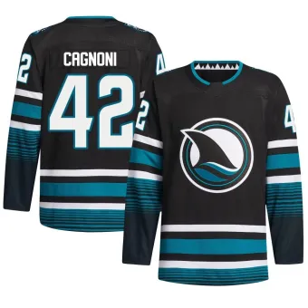 Men's Luca Cagnoni San Jose Sharks Alternate Primegreen Jersey - Black Authentic