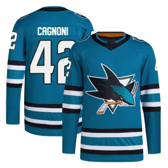 Men's Luca Cagnoni San Jose Sharks Home Primegreen Jersey - Teal Authentic