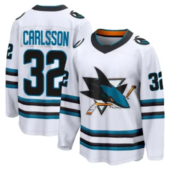 Men's Lucas Carlsson San Jose Sharks Away 2nd Jersey - White Breakaway