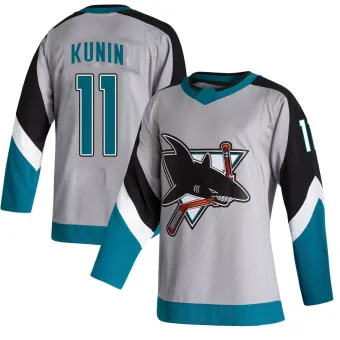 Men's Luke Kunin San Jose Sharks 2020/21 Reverse Retro Jersey - Gray Authentic