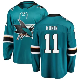 Men's Luke Kunin San Jose Sharks Home Jersey - Teal Breakaway