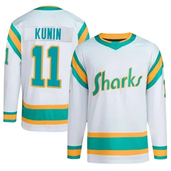 Men's Luke Kunin San Jose Sharks Reverse Retro 2.0 Jersey - White Authentic