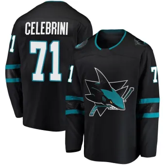 Men's Macklin Celebrini San Jose Sharks Alternate Jersey - Black Breakaway