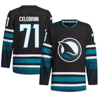 Men's Macklin Celebrini San Jose Sharks Alternate Primegreen Jersey - Black Authentic