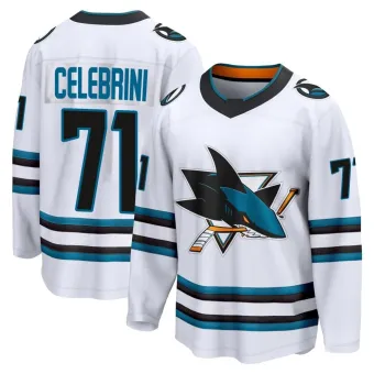 Men's Macklin Celebrini San Jose Sharks Away 2nd Jersey - White Breakaway