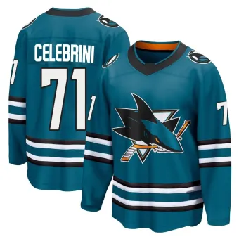 Men's Macklin Celebrini San Jose Sharks Home 2nd Jersey - Teal Breakaway