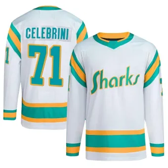 Men's Macklin Celebrini San Jose Sharks Reverse Retro 2.0 Jersey - White Authentic