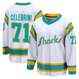 Men's Macklin Celebrini San Jose Sharks Special Edition 2.0 Jersey - White Breakaway