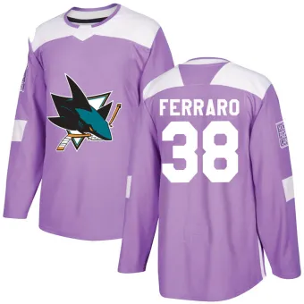 Men's Mario Ferraro San Jose Sharks Hockey Fights Cancer Jersey - Purple Authentic