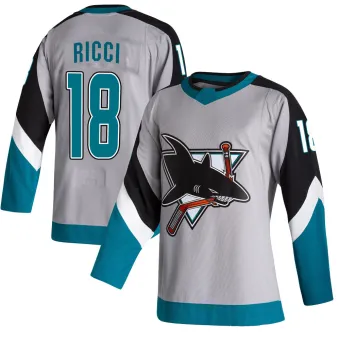 Men's Mike Ricci San Jose Sharks 2020/21 Reverse Retro Jersey - Gray Authentic