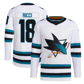 Men's Mike Ricci San Jose Sharks Away Primegreen Jersey - White Authentic