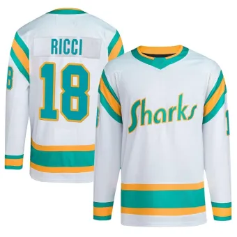 Men's Mike Ricci San Jose Sharks Reverse Retro 2.0 Jersey - White Authentic