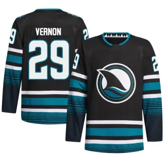 Men's Mike Vernon San Jose Sharks Alternate Primegreen Jersey - Black Authentic